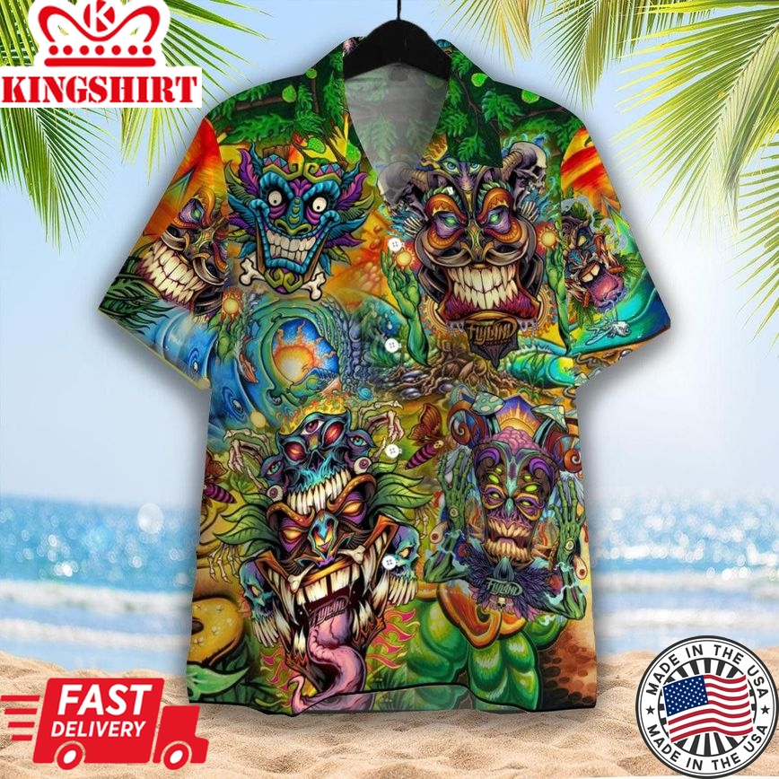 Tiki Tiki Hippie Trendy Hawaiian Shirt