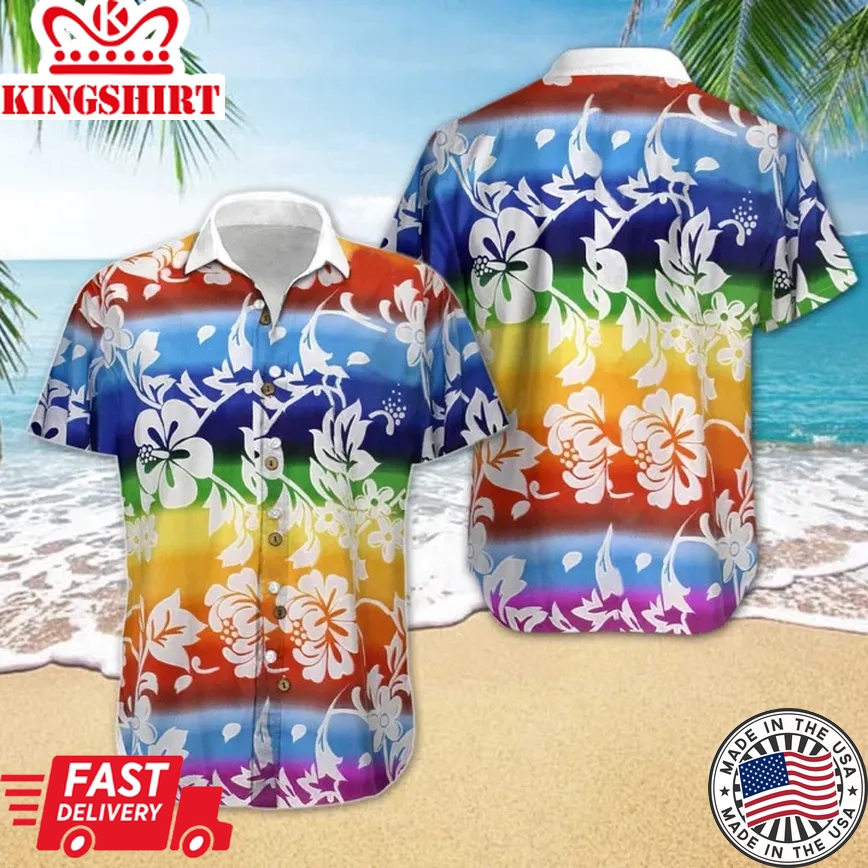 Time Of Spring Lgbt Flower Design Trendy Hawaiian Shirt