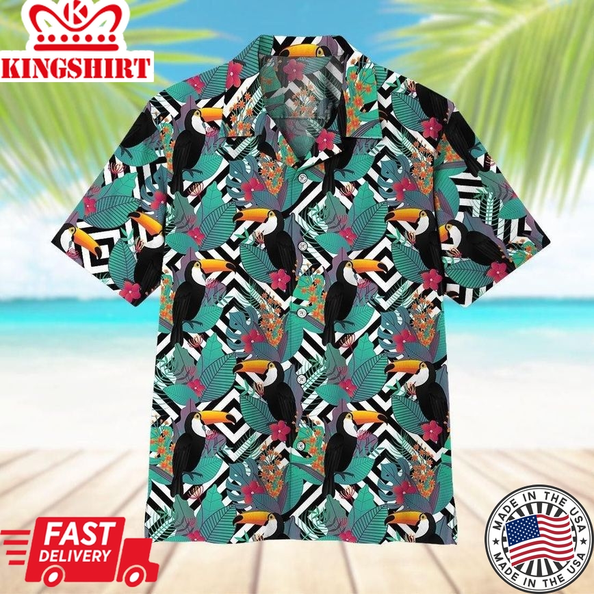 Toco Toucan Trendy Hawaiian Shirt