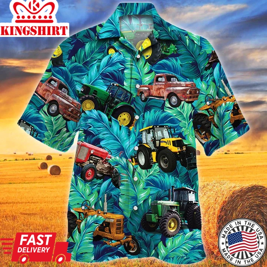 Tractor Lovers Gift Trendy Hawaiian Shirt, Animal Trendy Hawaiian Shirt Men, Women, Gift For Dolphin Lovers