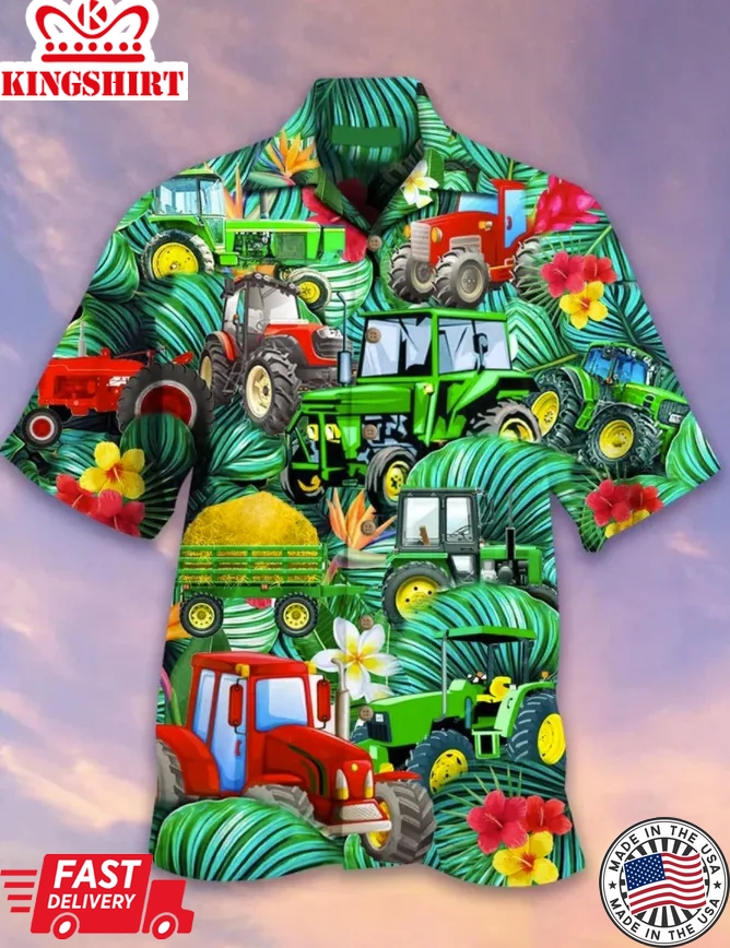 Tractor Tropical Trendy Hawaiian Shirt