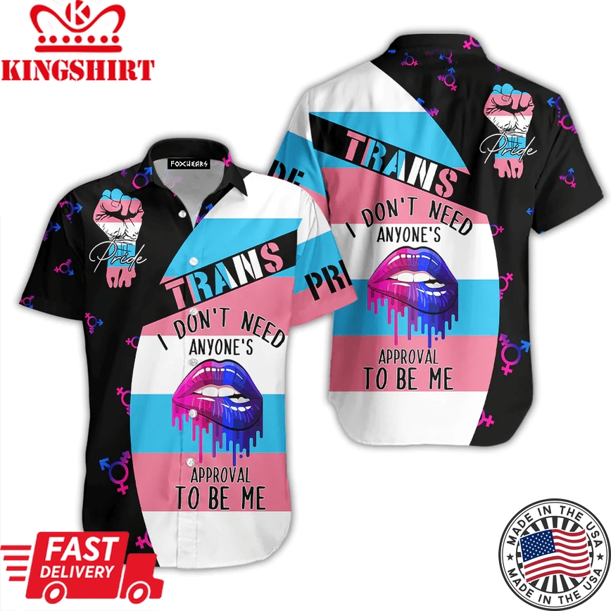 Trans Pride Sexy Lips Trendy Hawaiian Shirt For Aloha Shirt