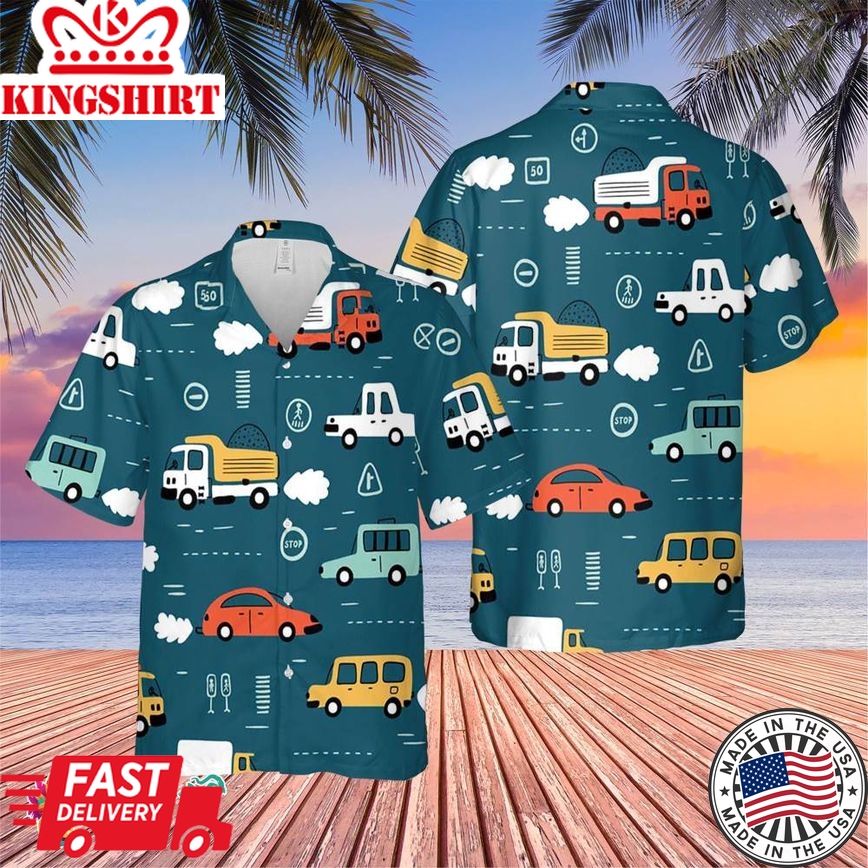 Transportation Trending Hawaiian Shirt, Summer Vacation Hawaiian Shirt