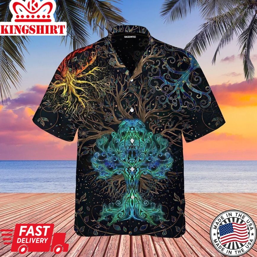 Tree Of Life Spirits Never Die Trendy Hawaiian Shirt For