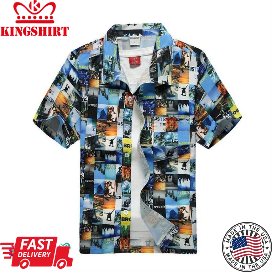 Trending Hawaiian Shirts Hawaiian Shirts Lion Design Aloha Beach Shirts For Men