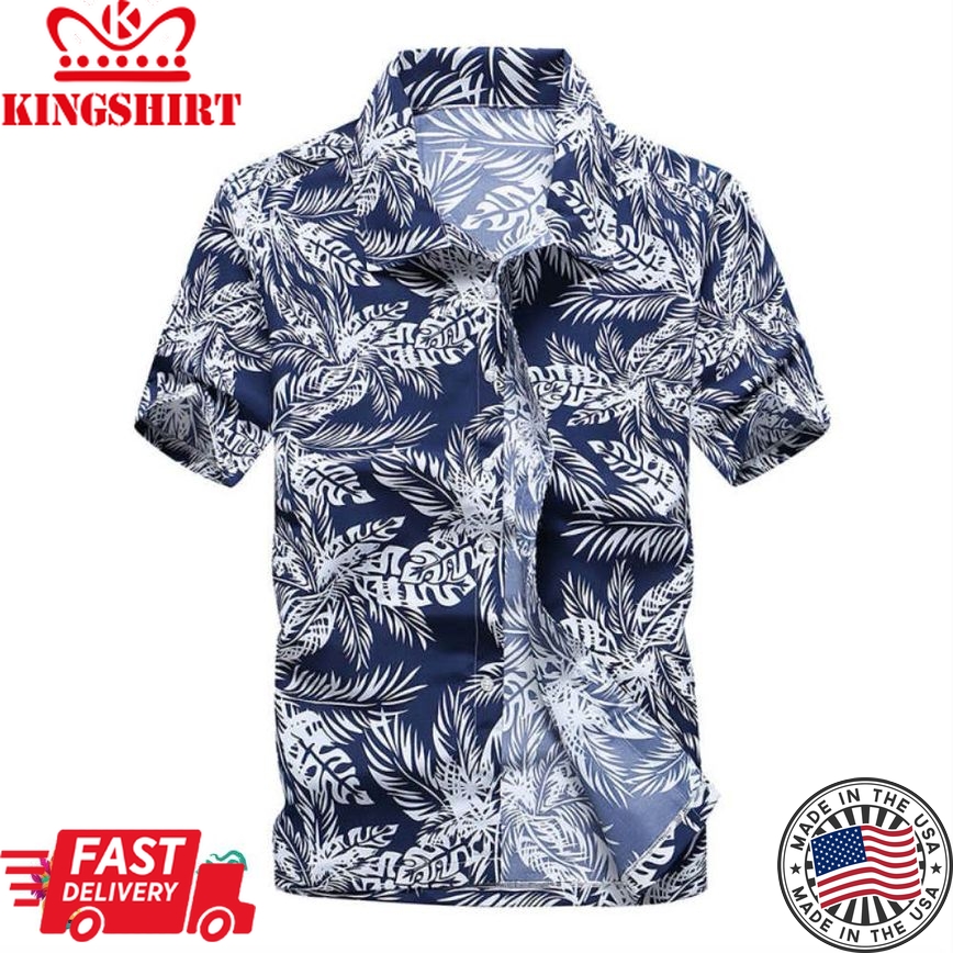 Trending Hawaiian Shirts Hawaiian Shirts Muti-Leaves Design Aloha Beach Shirts For Men