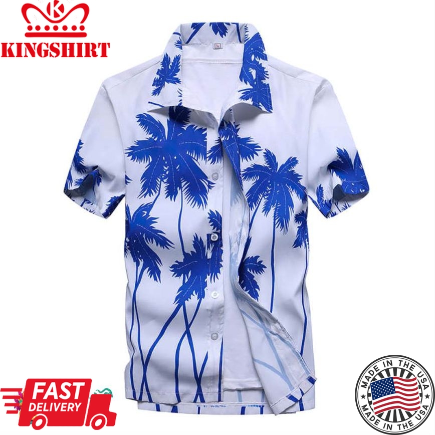 Trending Hawaiian Shirts Hawaiian Shirts Print Leaves White Aloha Beach Shirts For Men