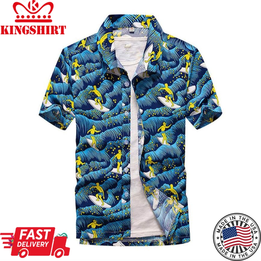 Trending Hawaiian Shirts Hawaiian Shirts Surfing Design Aloha Beach Shirts For Men