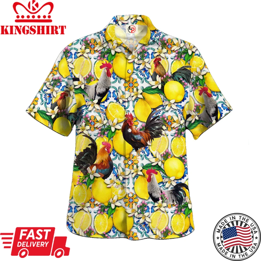 Trendy Hawaiian Shirt For Farm Lovers, Rooster Trendy Hawaiian Shirt For Men And Woman Clothing For Summer