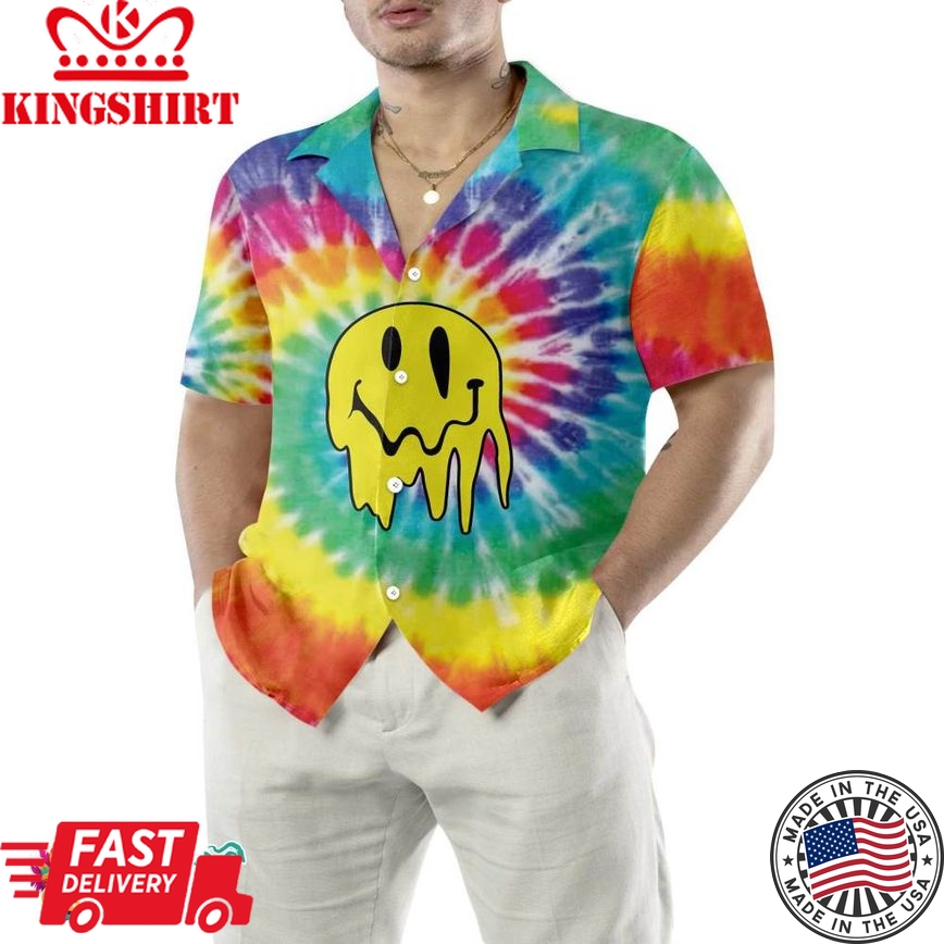 Trippy Hippie Rainbow Tie Dye Hippie Hawaiian Shirt, Unique Hippie Shirt For Men And Women