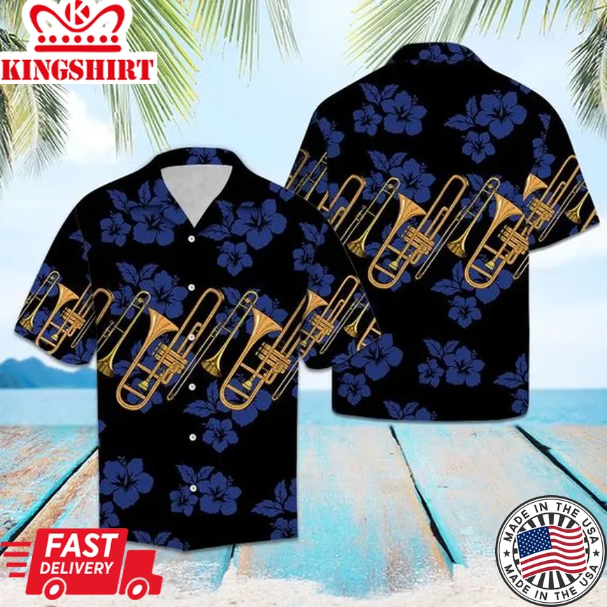 Trombone For Vacation Trendy Hawaiian Shirt