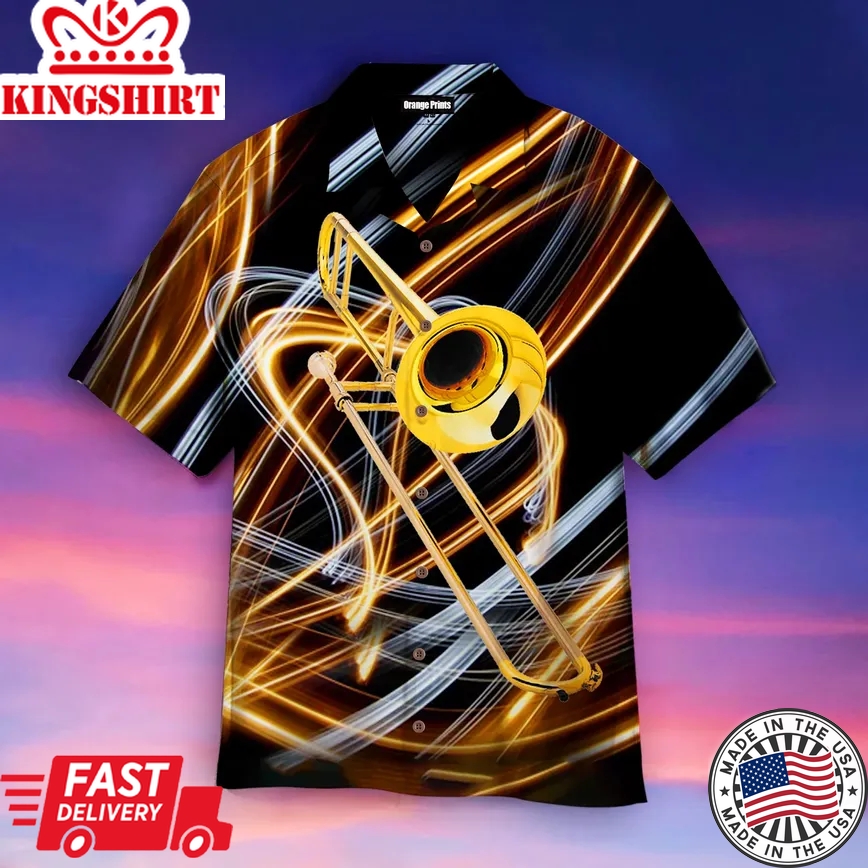 Trombone Music Trendy Hawaiian Shirt For