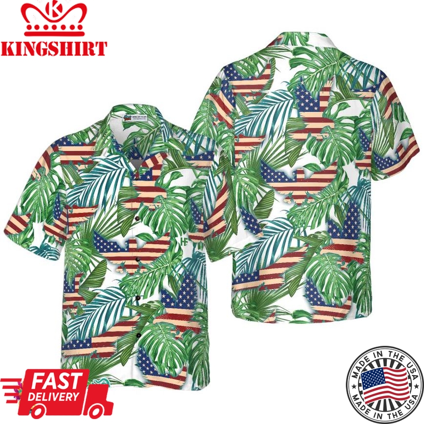 Tropical American Eagle Shirt For Men Hawaiian Shirt