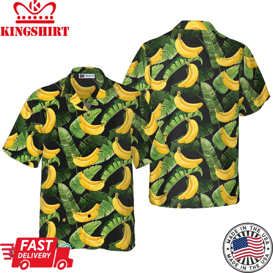 Tropical Banana Leaves And Banana Hawaiian Shirt