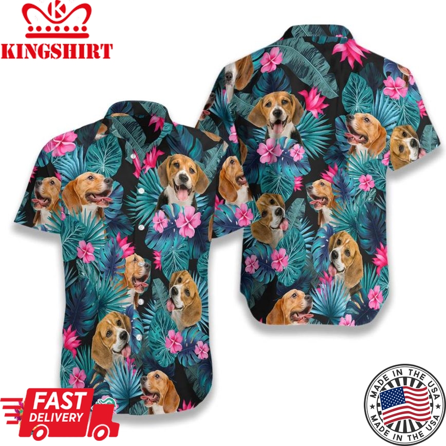 Tropical Beagle Hawaiian Shirt