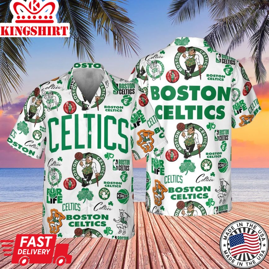 Tropical Boston Celtics Official Beach Party Shirt