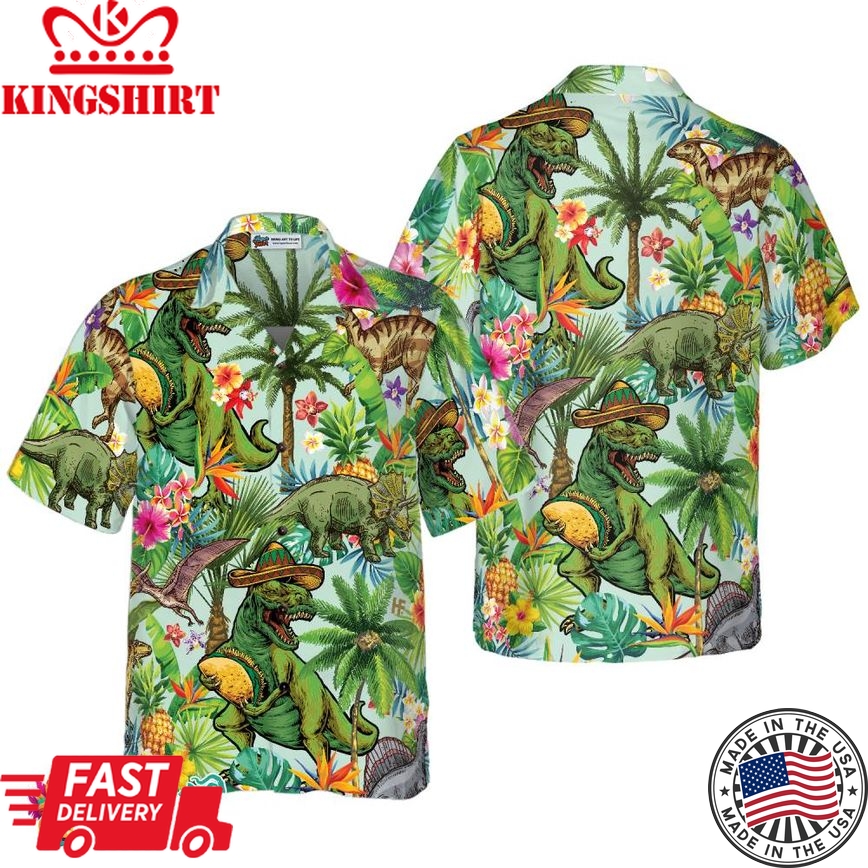 Tropical Dinosaur Hawaiian Shirt