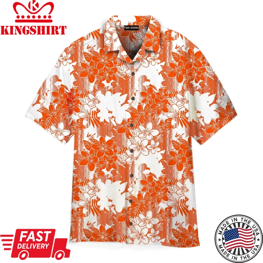 Tropical Floral Flower Trendy Hawaiian Shirt For Aloha Shirt