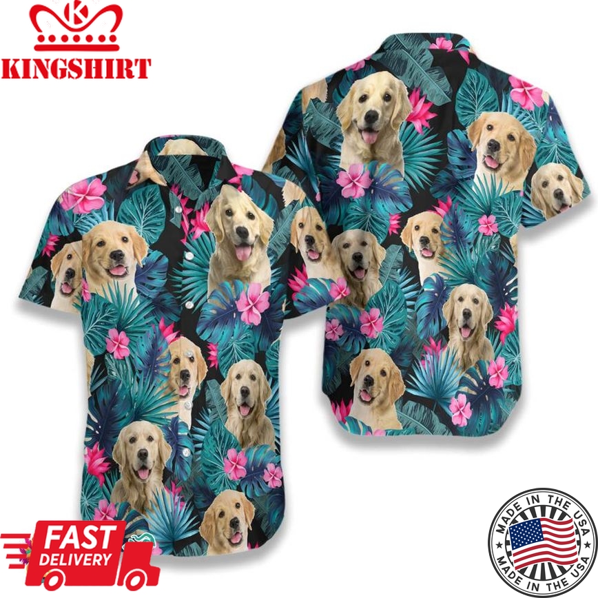 Tropical Golden Dog Hawaiian Shirt