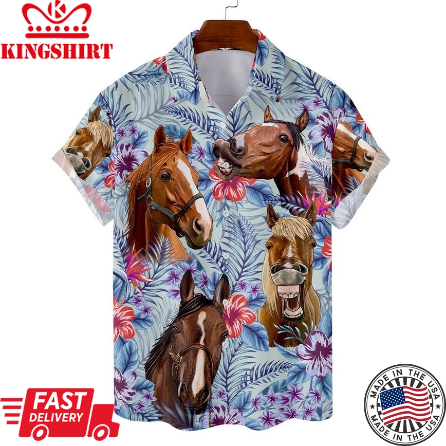 Tropical Horse Hawaiian Shirts