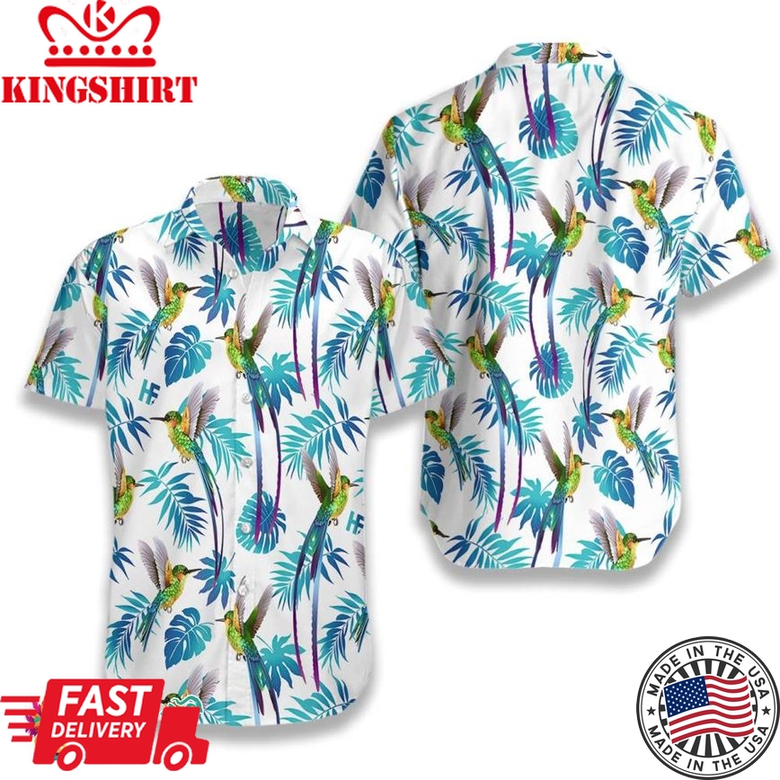 Tropical Hummingbird Hawaiian Shirt - Add Some Nature-Inspired Style To Your Wardrobe