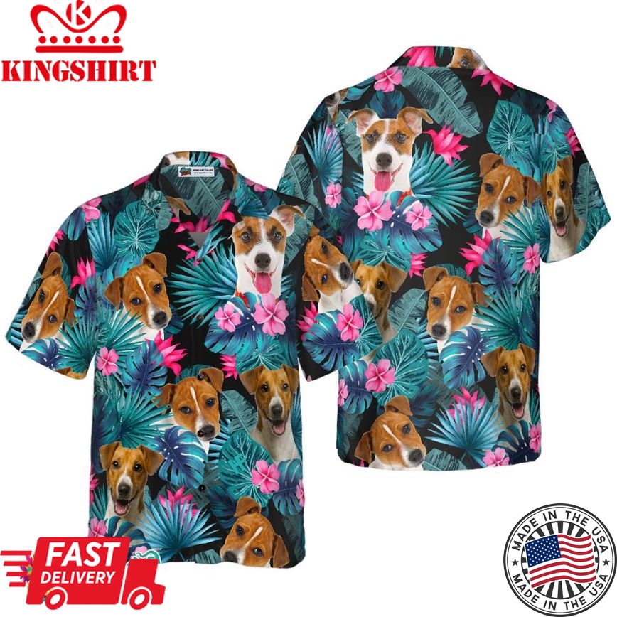 Tropical Jack Russell Terrier Hawaiian Shirt