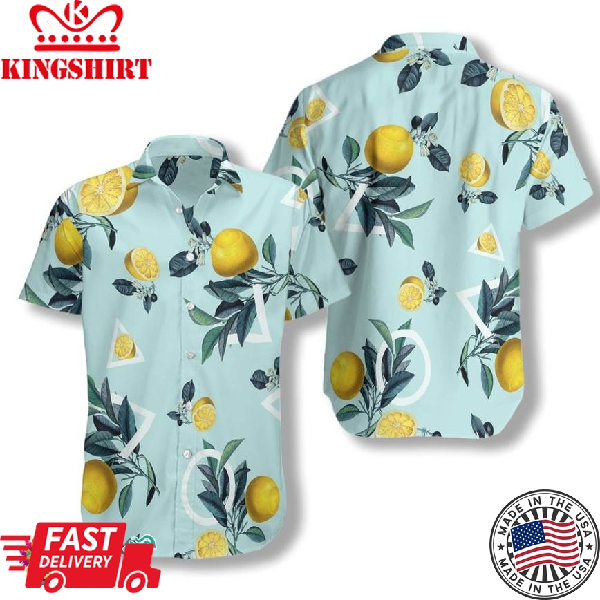 Tropical Lemon Pattern Hawaiian Shirt