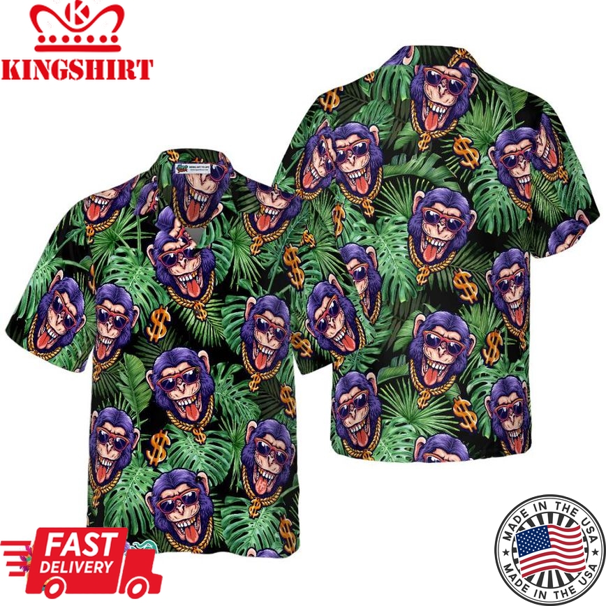 Tropical Millionaire Monkey Hawaiian Shirt