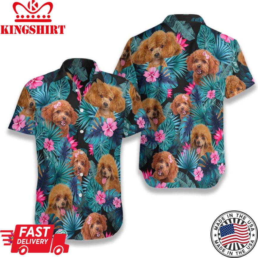 Tropical Poodle Hawaiian Shirt