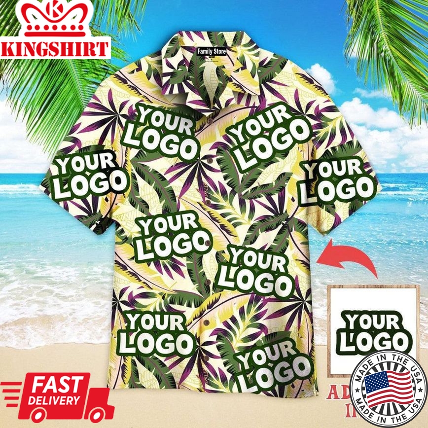 Tropical Seamless Your Logo Custom Hawaiian Shirt