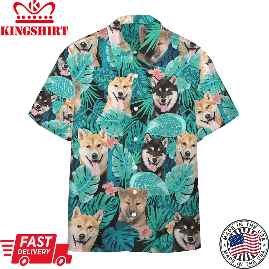 Tropical Shiba Inu Trendy Hawaiian Shirt