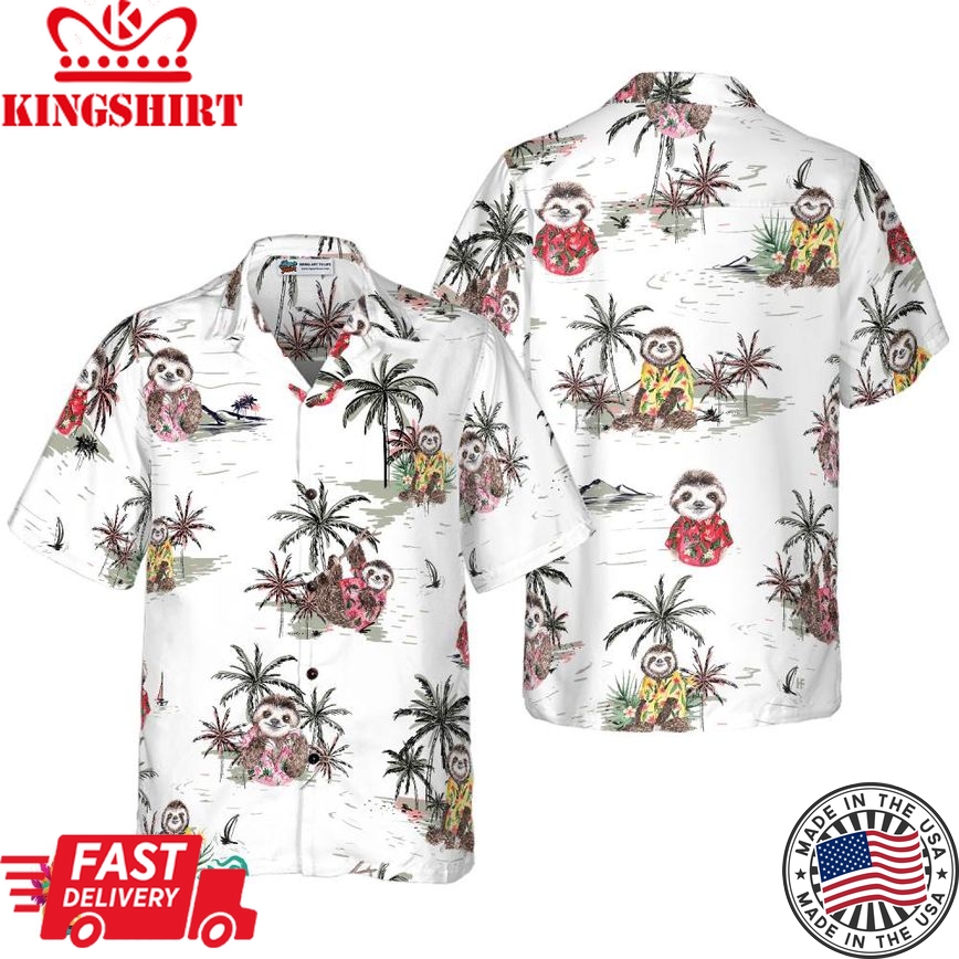 Tropical Sloth Shirt For Men Hawaiian Shirt