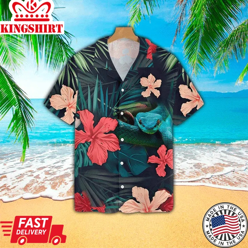 Tropical Snake Trendy Hawaiian Shirt Summer Gifts