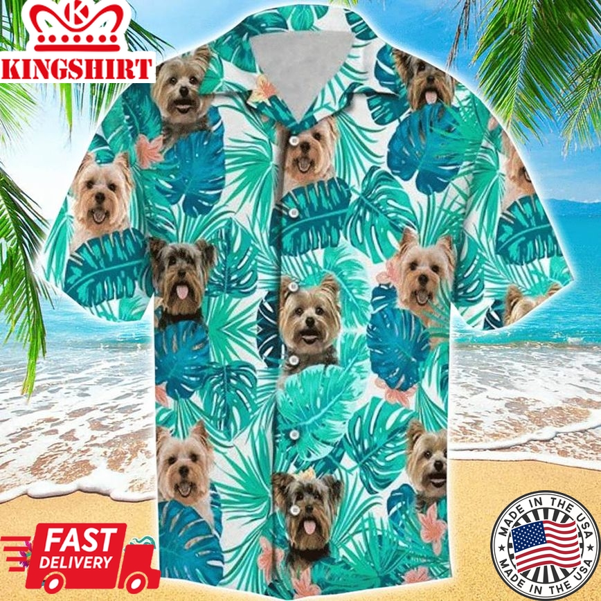 Tropical Yorkshire Terrier Colorful Best Hawaiian Aloha Beach Shirt