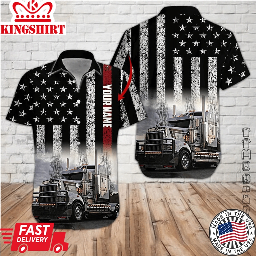 Truck Driver Custom Name Aloha Trendy Hawaiian Shirts For Men & For Women