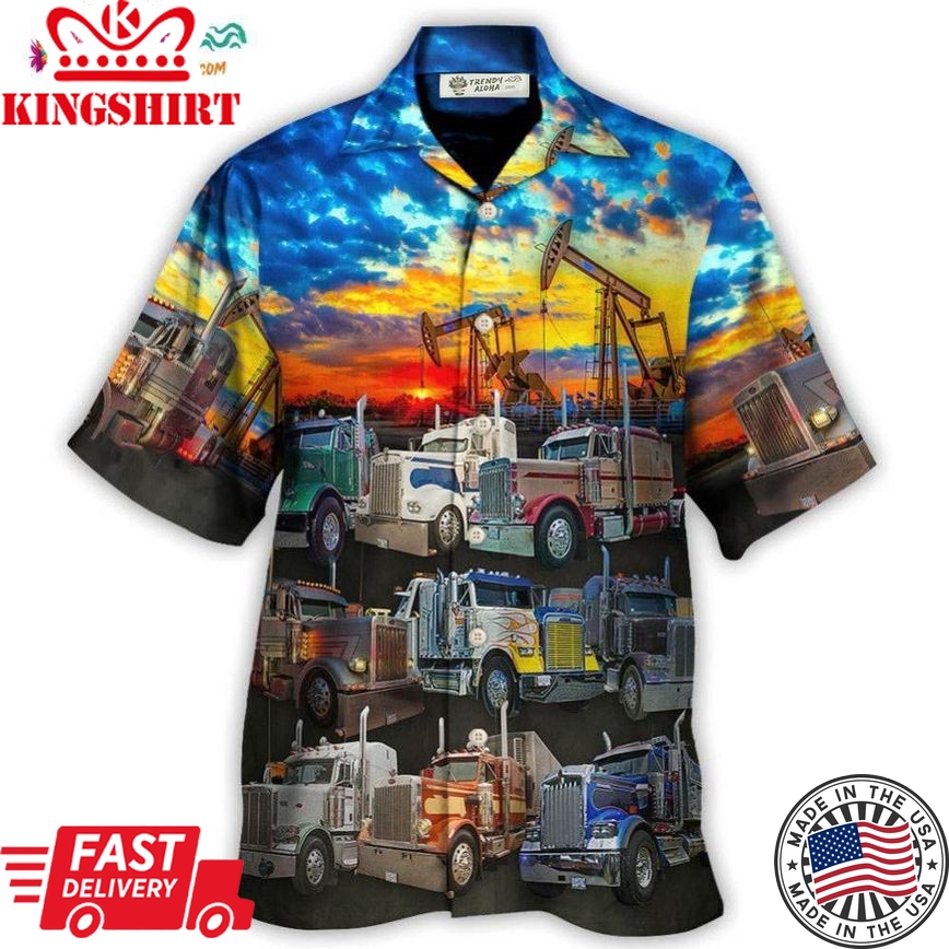 Truck Monster Classic Beautiful Sunset Hawaiian Shirt