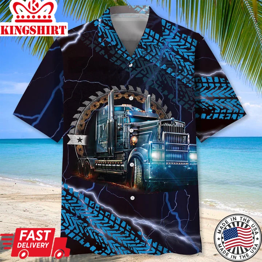 Trucker Light Trendy Hawaiian Shirt, Gift For Trucker