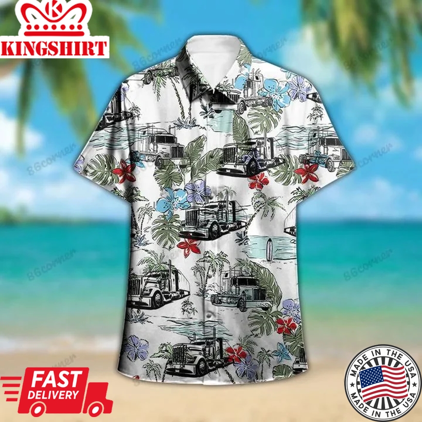 Trucks Hawaii Shirt, Summer Aloha Shirt, Gift For Summer