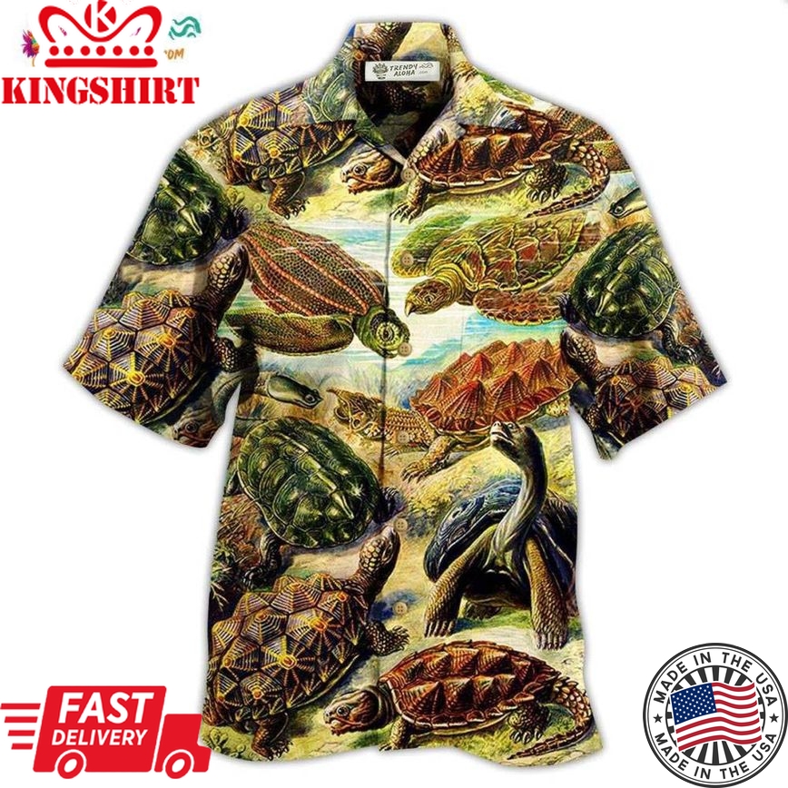 Turtle Be Not Afraid Of Going Slowly Beach Hawaiian Shirt