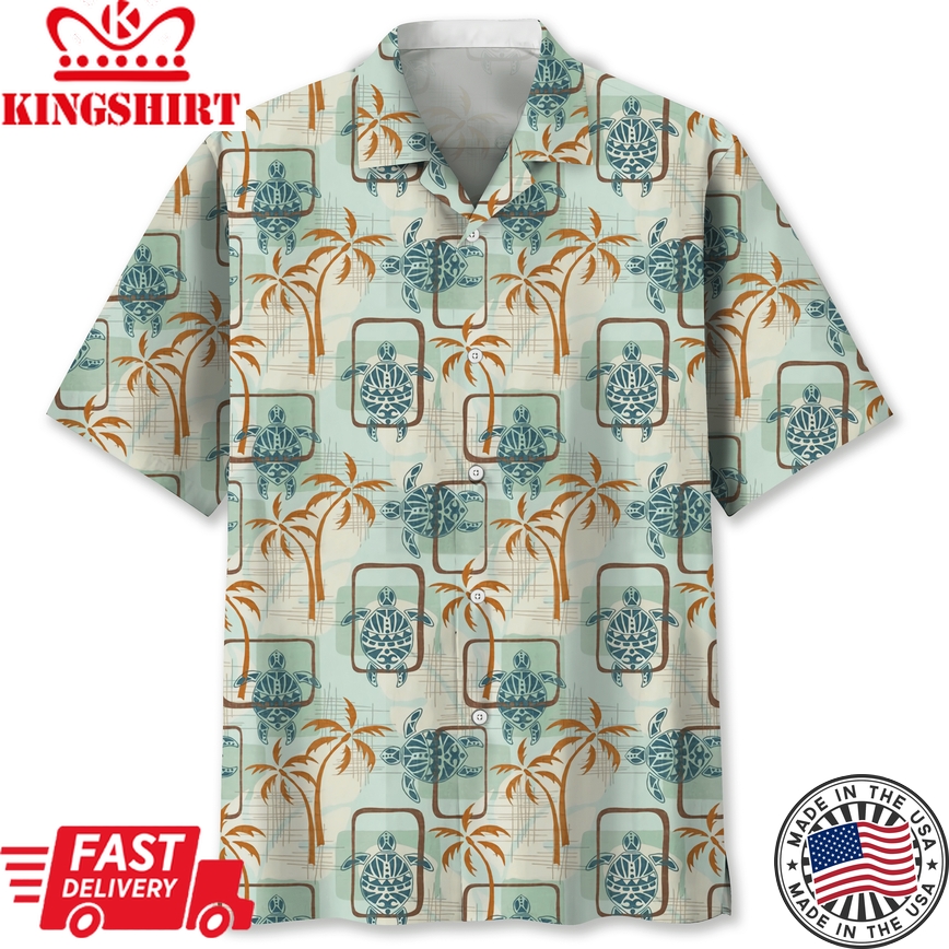 Turtle Coconut Trendy Hawaiian Shirt