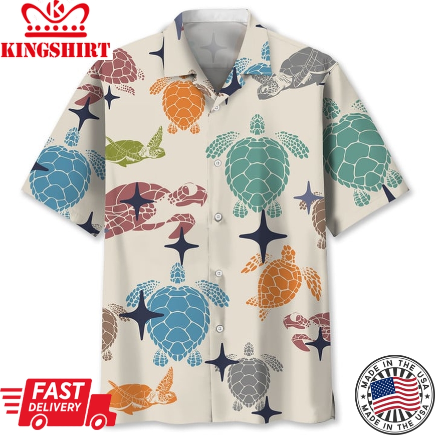 Turtle Colorful Hawaii Shirt