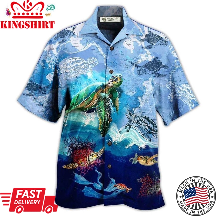 Turtle Go With The Flow Hawaiian Shirt