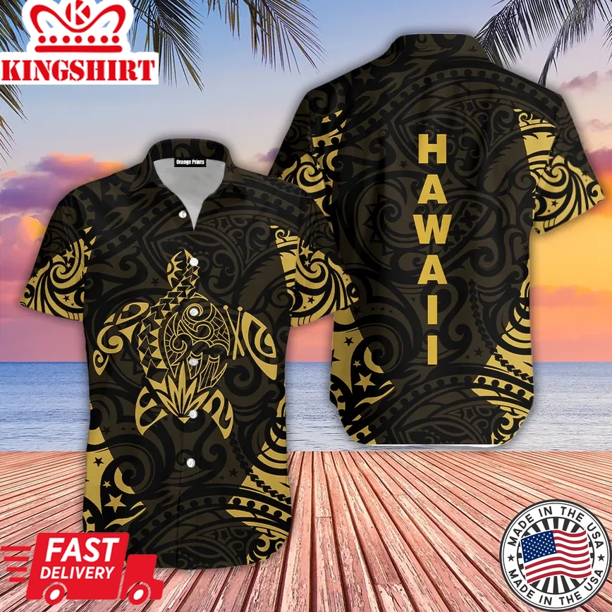 Turtle Hawaii Polynesian Trendy Hawaiian Shirt For