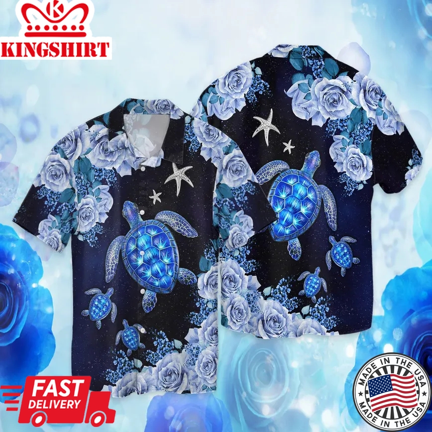 Turtle Lover Trendy Hawaiian Shirt Turtle 3D Full Print Hawaii Shirt For Women