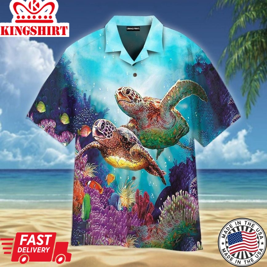 Turtle Trendy Hawaiian Shirt For