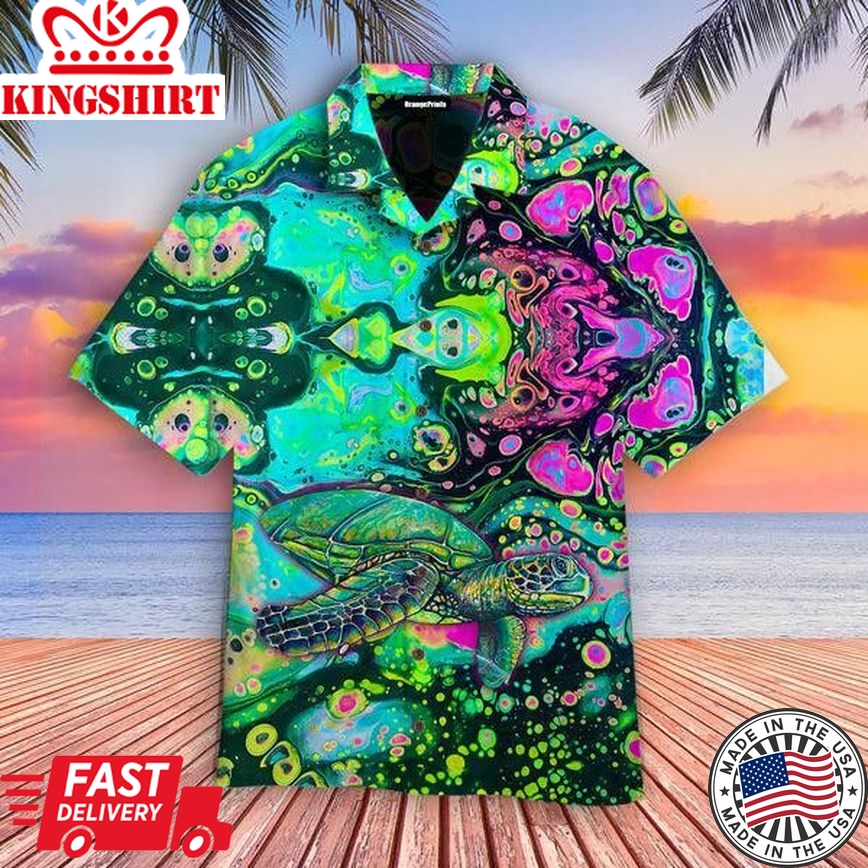 Turtle Trendy Hawaiian Shirt For