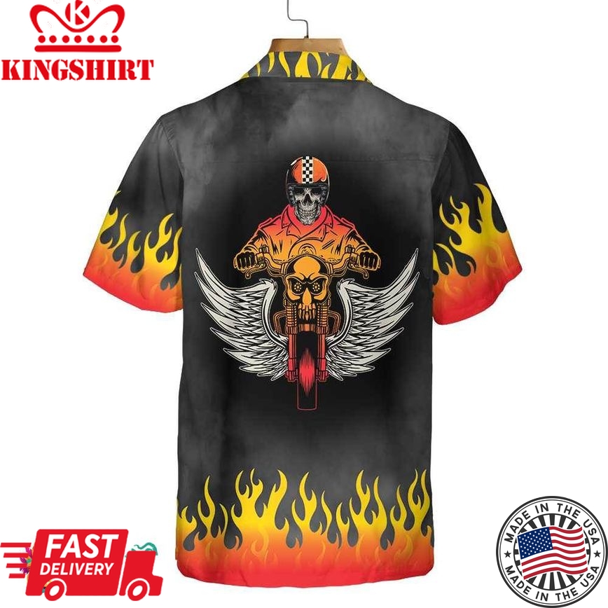 Two Wheels Forever Motorcycle Hawaiian Shirt, Best Gift For Bikers