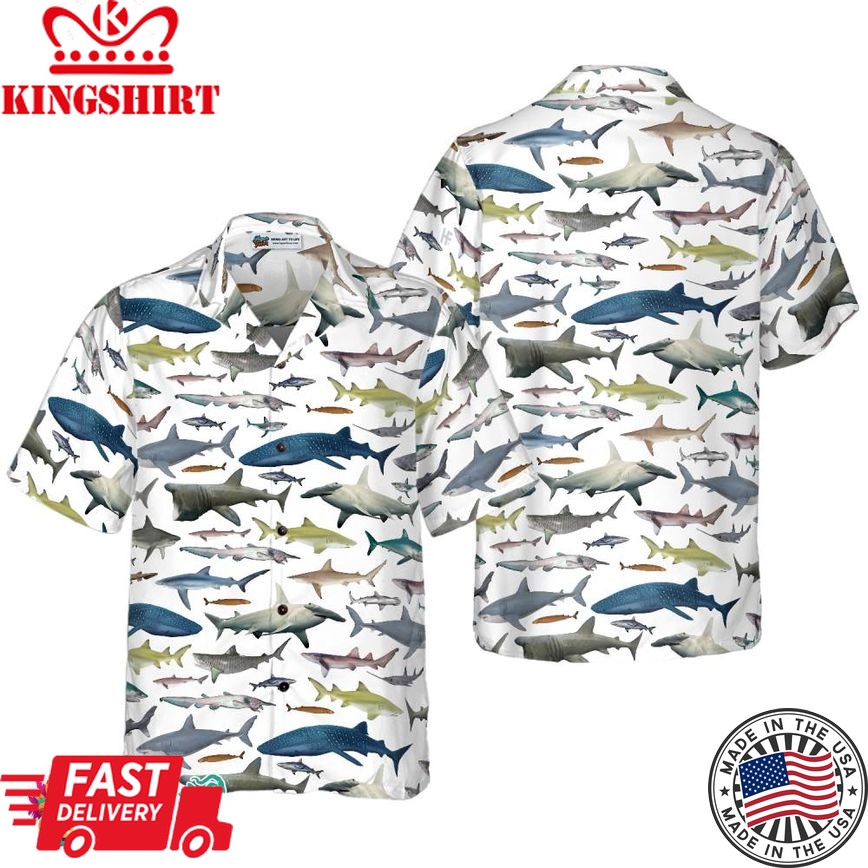 Type Of Sharks Hawaiian Shirt