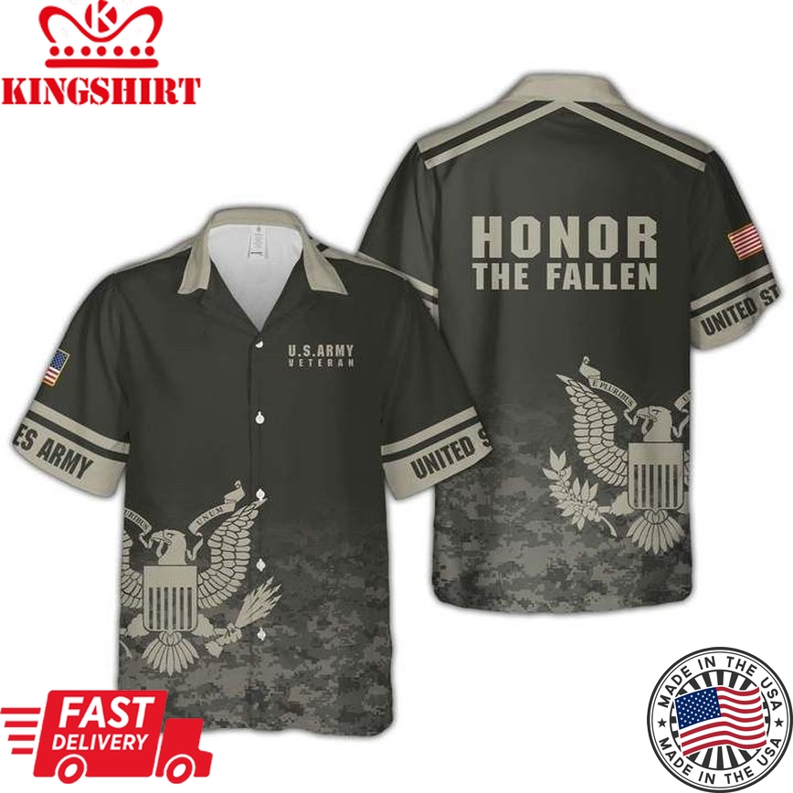 U.S Army Veteran Fallen Eagle Trendy Hawaiian Shirt