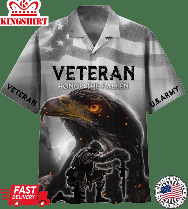 U.S Army Veteran, Honor The Fallen Hawaiian Shirt